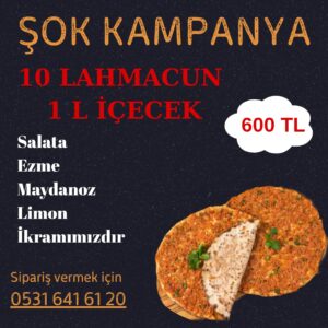 10 Lahmacun menü